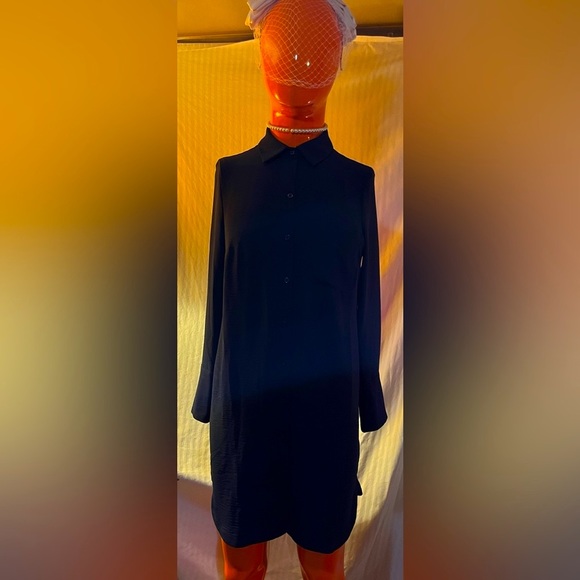 Dkny Dresses & Skirts - DKNY front button up with long sleeves dress